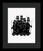 Warriors - Black and White - Framed Print
