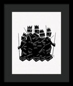 Warriors - Black and White - Framed Print
