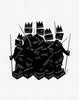 Warriors - Black and White - Art Print